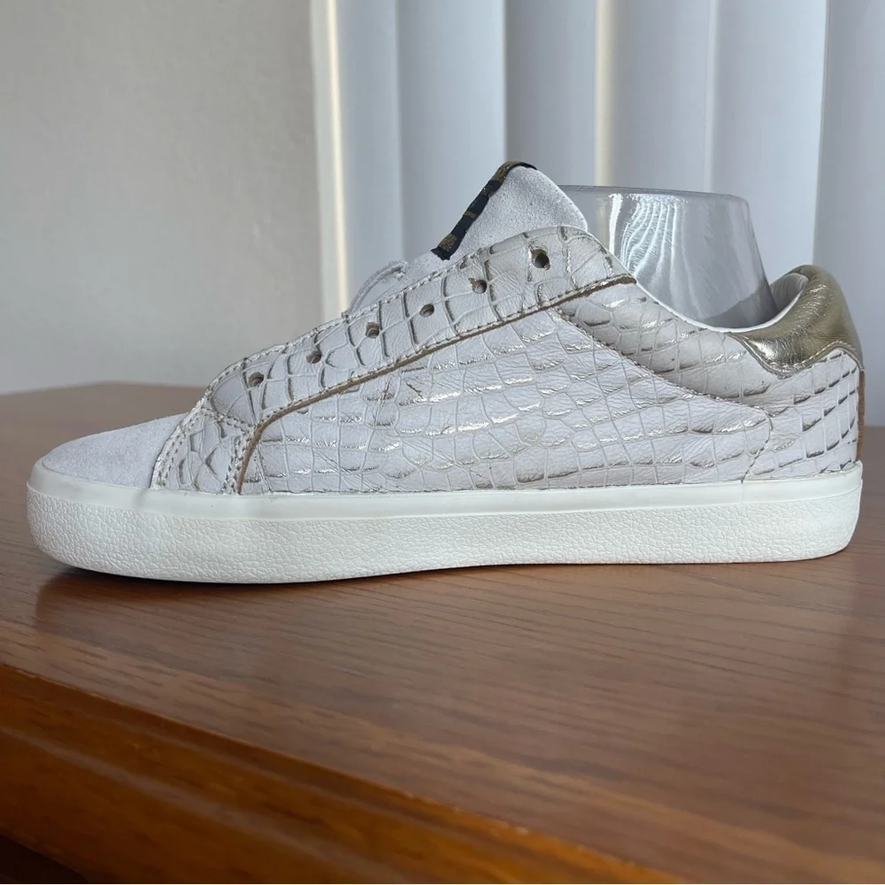 Vintage Havana Flair Sneakers Off-White/Gold Croc Size 7.5